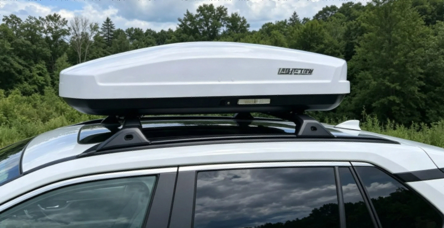 VISRACK W87 26 cubic feet roof cargo box mounted on car roof